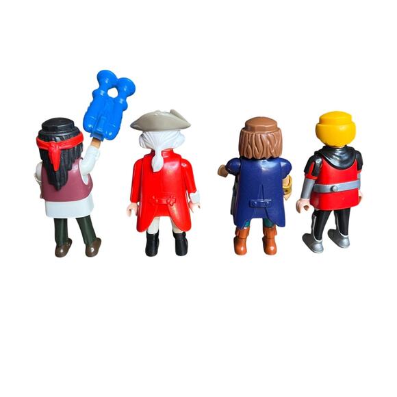 Playmobil Lot of 4 Pirate‎ & Medieval Soldier Figures w/ Accessories Battle - Picture 3 of 5